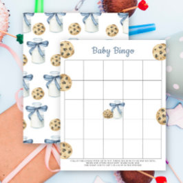 Melk & koekjes Baby shower bingo spel