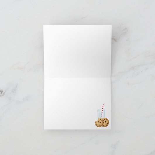 Melk & koekjes Bedankt Card – Chocolade Chip Coo (Binnen)