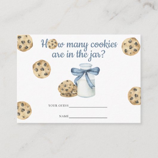 Melk & koekjes Raad eens hoeveel koekjes Informatiekaartje (Voorkant)