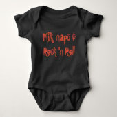 Melk, kranen en rock-'n Roll Baby Jersey Bodysuit (Voorkant)