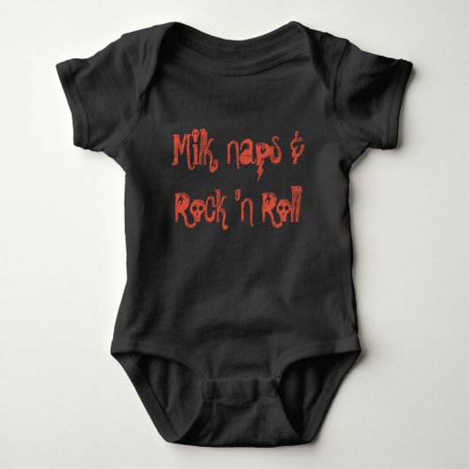 Melk, kranen en rock-'n Roll Baby Jersey Bodysuit (Voorkant)