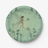 Melk met andelion papieren bordje (Voorkant)