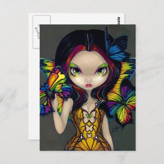 "Melk met een vlindermasker"-Briefkaart Briefkaart (Voorkant / Achterkant)