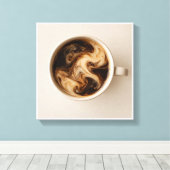 Melk met koffie canvas afdruk (Insitu (Houten vloer))