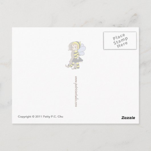 Melk met Ocarina Briefkaart (Achterkant)