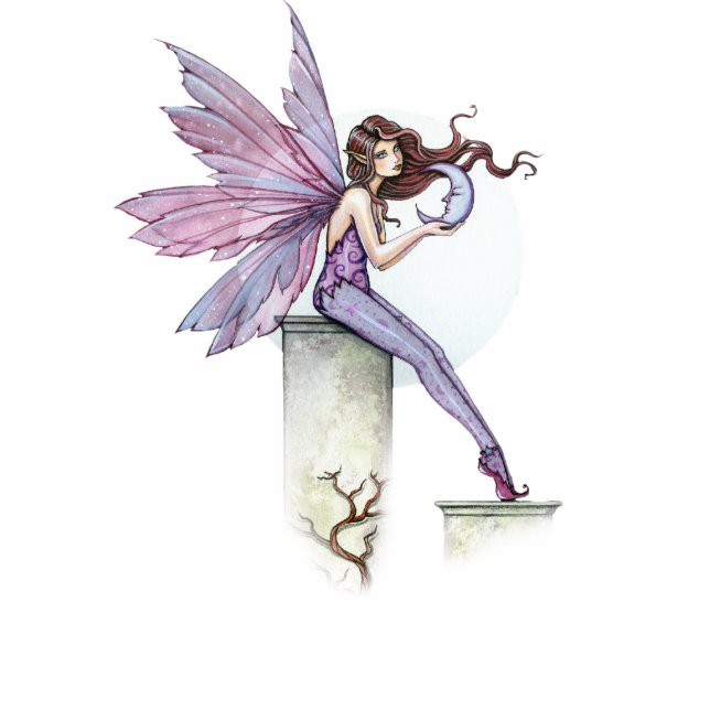 Melk met Ornament van Little Moon Sculpture Staand Fotobeeldje (Voorkant)