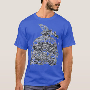 Melk met vleugels en een kelder op een paddenstoel t-shirt