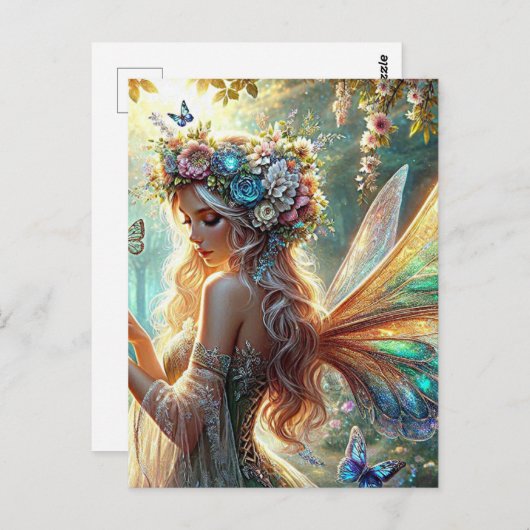 Melk met vlinders briefkaart (Voorkant / Achterkant)