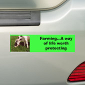 Melk Mooo, Farming...een manier van leven die prot Bumpersticker (Op auto)