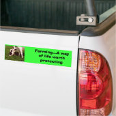 Melk Mooo, Farming...een manier van leven die prot Bumpersticker (Op Truck)