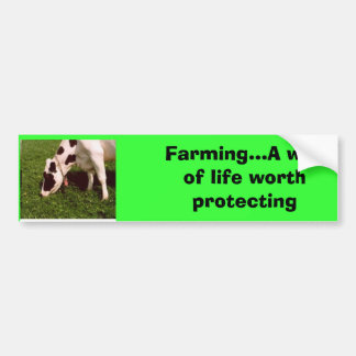 Melk Mooo, Farming...een manier van leven die prot Bumpersticker