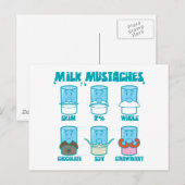 Melk Mustaches Briefkaart (Voorkant / Achterkant)