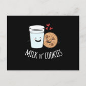 Melk N Cookies Cute Kawaii Food Couple Matching Briefkaart (Voorkant)