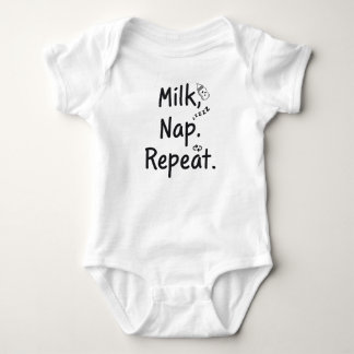 Melk. Nap. Herhaal. – Grappig Baby Bodysuit