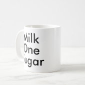 Melk One Sugar | mok van Kantoor en koffie (Voorkant links)