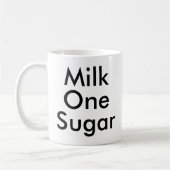 Melk One Sugar | mok van Kantoor en koffie (Links)