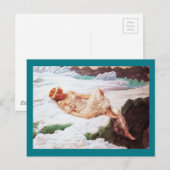 Melk op de Snowy Mountain of Heart van sneeuw Briefkaart (Voorkant / Achterkant)