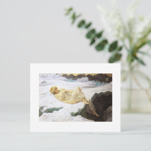 Melk op Snowy Mountaintop Briefkaart (Staand voorkant)