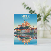 Melk Oude Stad Oostenrijk Briefkaart (Staand voorkant)