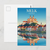 Melk Oude Stad Oostenrijk Briefkaart (Voorkant / Achterkant)