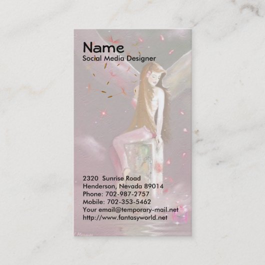 Melk, reflecterend Visitekaartje (Voorkant)