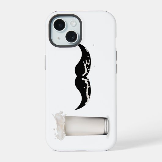 Melk Snor iPhone 15 Case (Achterkant)