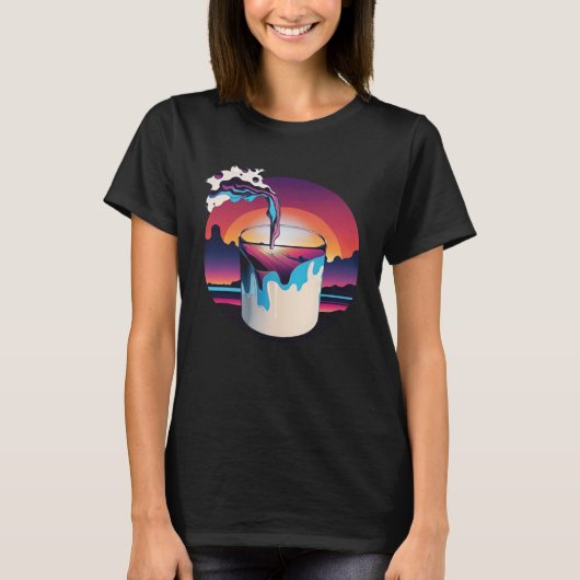 Melk Synthwave 80s Retrowave Esthetisch 1 T-shirt (Voorkant)