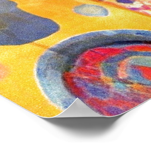 Melk Thee en Kaarsen Poster (Hoek)