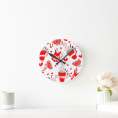 Melk Twee van de thee Druk van de Stijl van Suiker Ronde Klok (Huis)