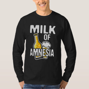 Melk van amnesia bier drink grafisch ontwerp t-shirt