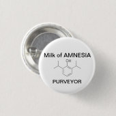 Melk van AMNESIË Ronde Button 3,2 Cm (Voorkant /achterkant)