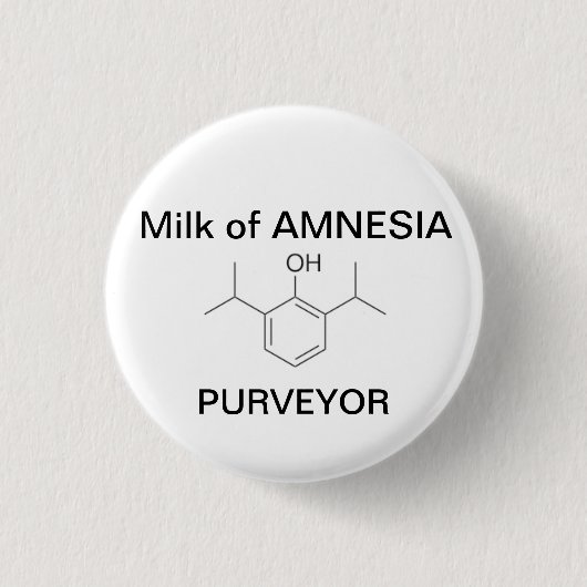 Melk van AMNESIË Ronde Button 3,2 Cm (Voorkant)