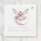 Melk van de eerste verjaardag bedankjes labels (Achterkant)