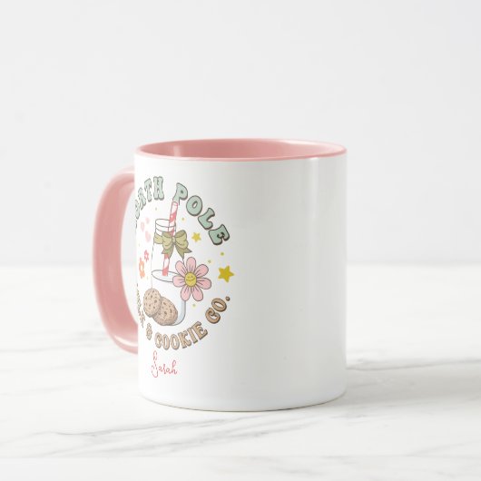 Melk van de Noordpool en koekje Co. Santa Claus ko Mok (Voorkant links)