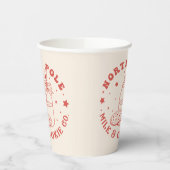 Melk van de Noordpool en Koekjesbont Co. Santa Cla Papieren Bekers (Links)