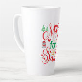 Melk van fijne kersen voor de kerstman latte mok (Linkerhoek)