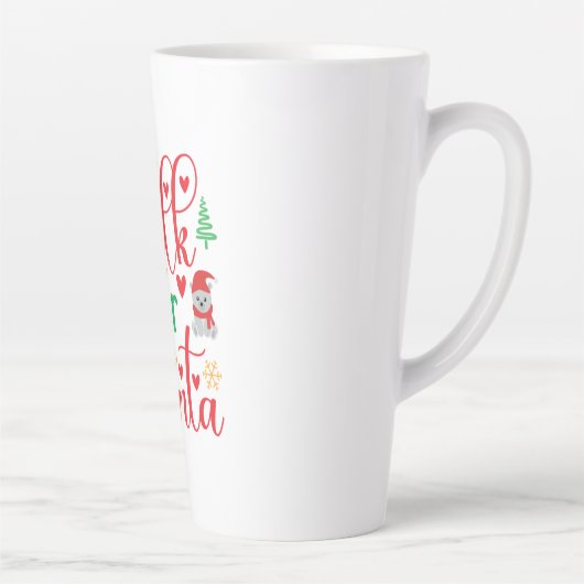 Melk van fijne kersen voor de kerstman latte mok (Rechts)