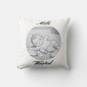 Melk Verspild Baby Schattige Cartoon Illustratie Kussen