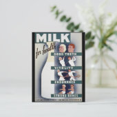 Melk voor de gezondheid briefkaart (Staand voorkant)