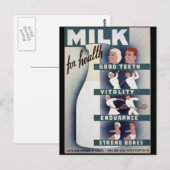 Melk voor de gezondheid briefkaart (Voorkant / Achterkant)