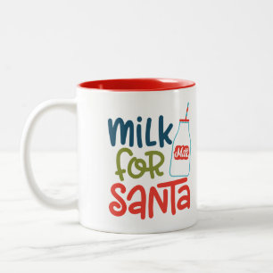 Melk voor de kerstman tweekleurige koffiemok