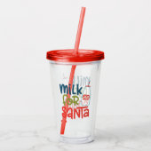 Melk voor Santa Acryl Drinkbeker (Achterkant)