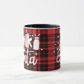 Melk voor Santa Holiday Plaid Kerstmis Mok (Midden)