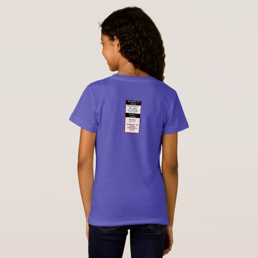 Melk voor voedselallergie Alert Badge Style T-Shir T-shirt (Achterkant volledig)