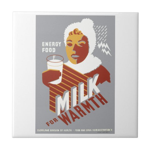 Melk voor Warmte Tegeltje (Voorkant)