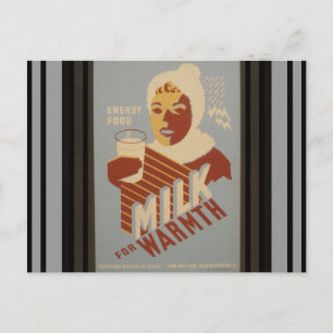 Melk voor Warmth Briefkaart