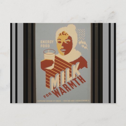 Melk voor Warmth Briefkaart (Voorkant)