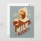 Melk voor Warmth Briefkaart (Voorkant / Achterkant)
