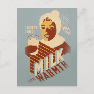 Melk voor Warmth Briefkaart