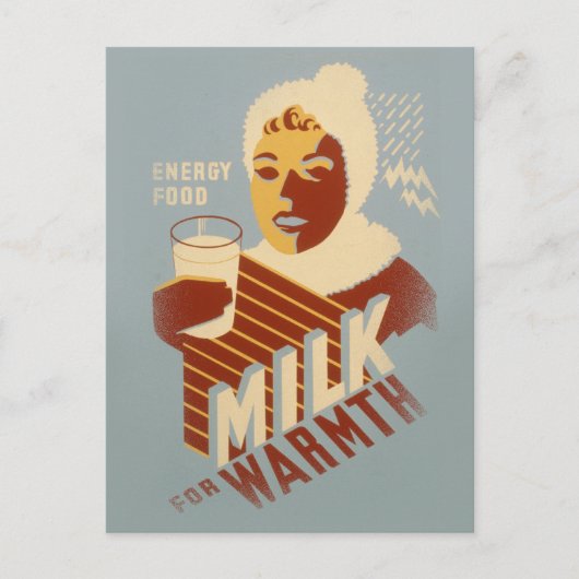 Melk voor Warmth Briefkaart (Voorkant)